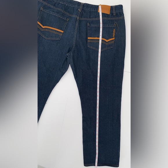 Parish Nation Straight Jeans Health Wealth Wisdom Dark - Picture 7 of 9